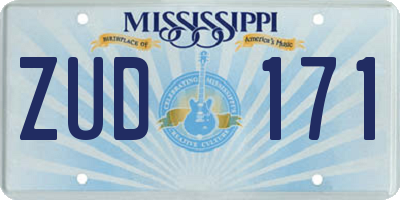 MS license plate ZUD171