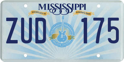 MS license plate ZUD175