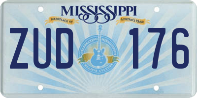 MS license plate ZUD176