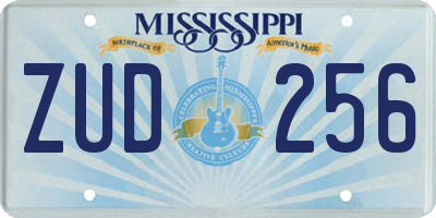 MS license plate ZUD256