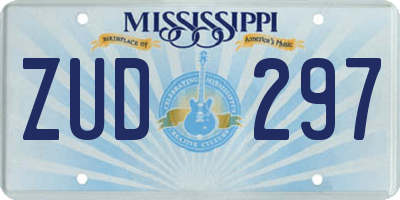 MS license plate ZUD297