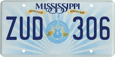 MS license plate ZUD306