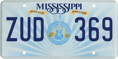 MS license plate ZUD369
