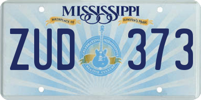 MS license plate ZUD373