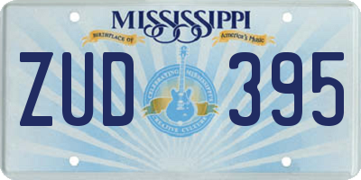 MS license plate ZUD395