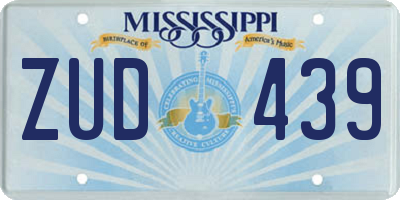 MS license plate ZUD439