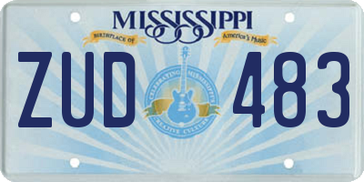 MS license plate ZUD483