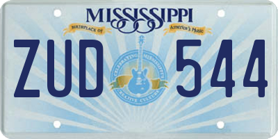 MS license plate ZUD544