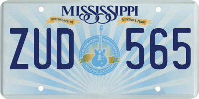 MS license plate ZUD565