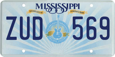 MS license plate ZUD569