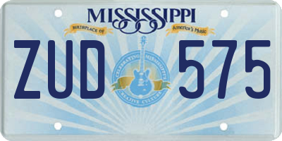 MS license plate ZUD575