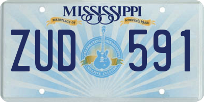 MS license plate ZUD591
