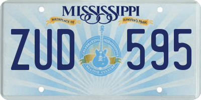 MS license plate ZUD595