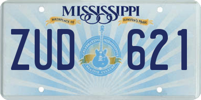MS license plate ZUD621