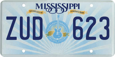 MS license plate ZUD623