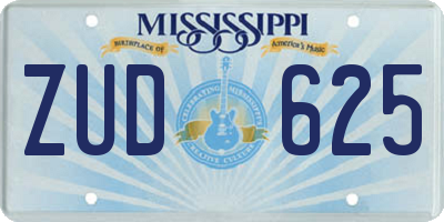 MS license plate ZUD625