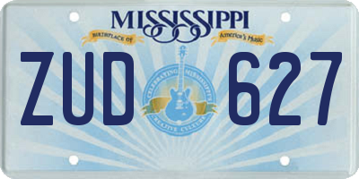 MS license plate ZUD627