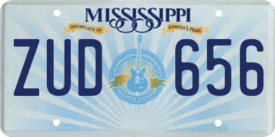MS license plate ZUD656