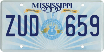 MS license plate ZUD659