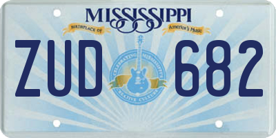 MS license plate ZUD682
