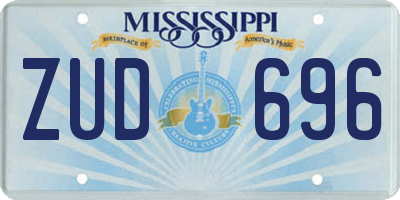 MS license plate ZUD696