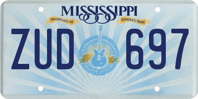 MS license plate ZUD697