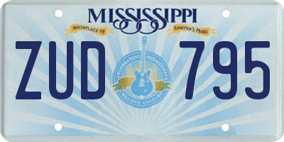 MS license plate ZUD795