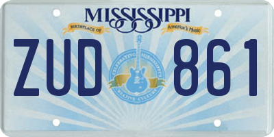 MS license plate ZUD861