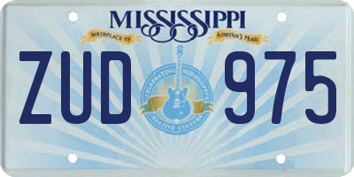 MS license plate ZUD975