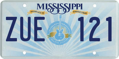 MS license plate ZUE121
