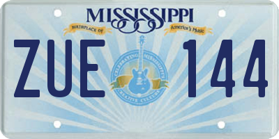MS license plate ZUE144