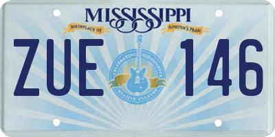MS license plate ZUE146