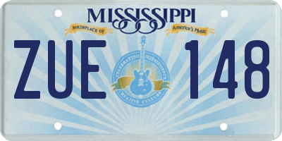 MS license plate ZUE148
