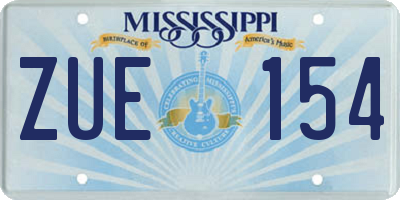 MS license plate ZUE154