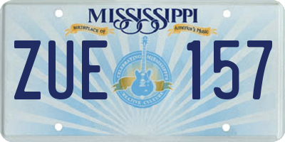 MS license plate ZUE157