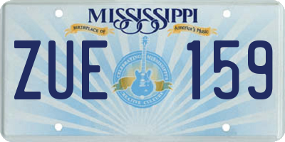 MS license plate ZUE159