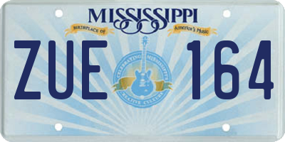 MS license plate ZUE164