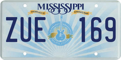 MS license plate ZUE169