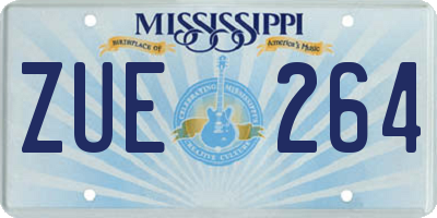 MS license plate ZUE264