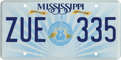 MS license plate ZUE335
