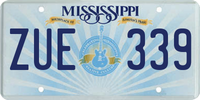 MS license plate ZUE339