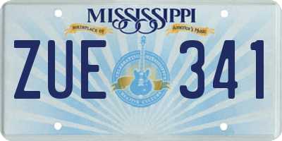 MS license plate ZUE341