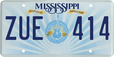 MS license plate ZUE414