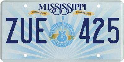 MS license plate ZUE425