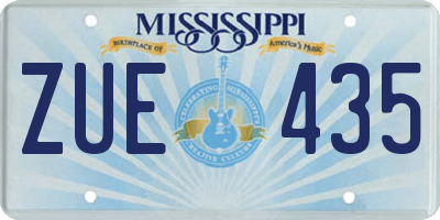 MS license plate ZUE435