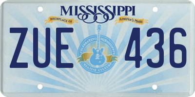 MS license plate ZUE436