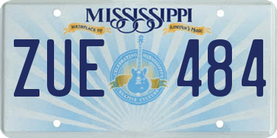 MS license plate ZUE484