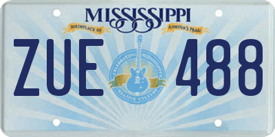 MS license plate ZUE488
