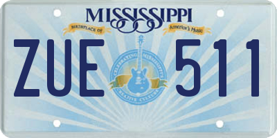 MS license plate ZUE511