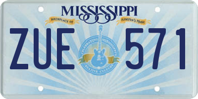 MS license plate ZUE571